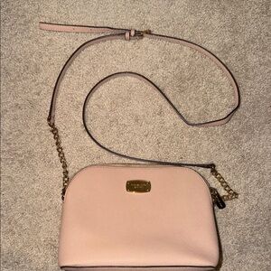 Michael Kors Blush Crossbody Bag with Gold Chain
